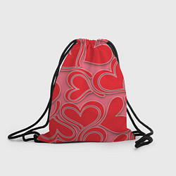 Рюкзак-мешок Love hearts, цвет: 3D-принт