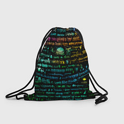 Рюкзак-мешок Символы психоделика - нейронная сеть, цвет: 3D-принт