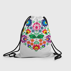 Рюкзак-мешок Сердце цветочное, цвет: 3D-принт