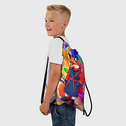 Рюкзак-мешок Лисичка-модница - нейросеть, цвет: 3D-принт — фото 2