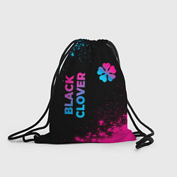 Рюкзак-мешок Black Clover - neon gradient: надпись, символ, цвет: 3D-принт