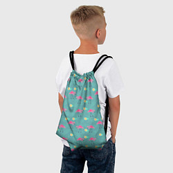 Рюкзак-мешок Летний паттерн с фламинго, цвет: 3D-принт — фото 2