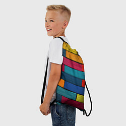 Рюкзак-мешок Цветные кирпичики, цвет: 3D-принт — фото 2
