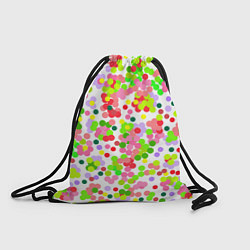Рюкзак-мешок Разноцветное конфетти на белом, цвет: 3D-принт