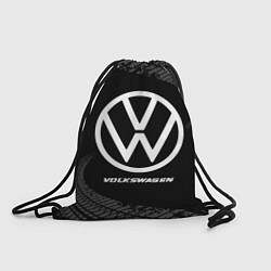 Мешок для обуви Volkswagen speed на темном фоне со следами шин