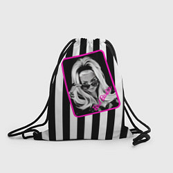 Рюкзак-мешок Барби и полосы, цвет: 3D-принт