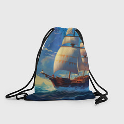 Мешок для обуви Парусник в море