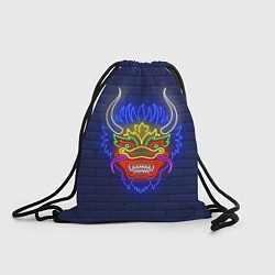 Рюкзак-мешок Неоновый японский дракон, цвет: 3D-принт