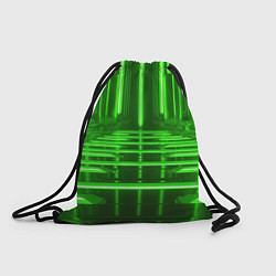 Рюкзак-мешок Зеленые световые объекты, цвет: 3D-принт