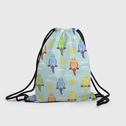 Рюкзак-мешок Попугайчики, цвет: 3D-принт