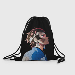 Рюкзак-мешок Танджиро - клинок - минимализм, цвет: 3D-принт