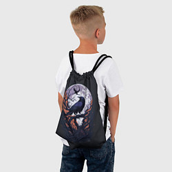 Рюкзак-мешок Ворон и луна от нейросети, цвет: 3D-принт — фото 2