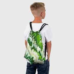 Рюкзак-мешок Зеленые штрихи, цвет: 3D-принт — фото 2