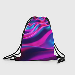 Рюкзак-мешок Фиолетовые неоновые волны, цвет: 3D-принт