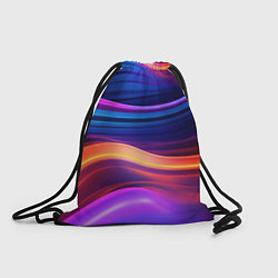 Рюкзак-мешок Волнистые неоновые линии, цвет: 3D-принт