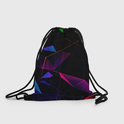 Рюкзак-мешок Midjourney - Цветные осколки реальности, цвет: 3D-принт