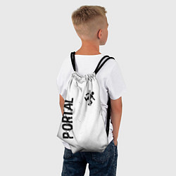 Рюкзак-мешок Portal glitch на светлом фоне: надпись, символ, цвет: 3D-принт — фото 2