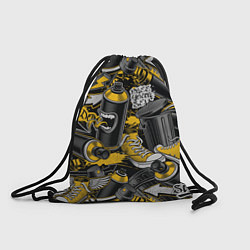 Рюкзак-мешок Кеды и граффити урбан стайл, цвет: 3D-принт