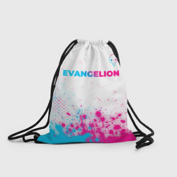 Рюкзак-мешок Evangelion neon gradient style: символ сверху, цвет: 3D-принт