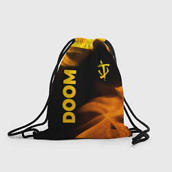 Рюкзак-мешок Doom - gold gradient: надпись, символ, цвет: 3D-принт