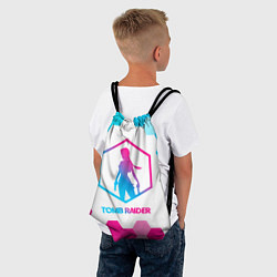 Рюкзак-мешок Tomb Raider neon gradient style, цвет: 3D-принт — фото 2