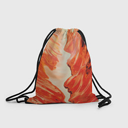 Рюкзак-мешок Бежевые и красные краски, цвет: 3D-принт
