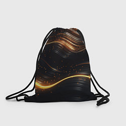Рюкзак-мешок Золотистые волны, цвет: 3D-принт