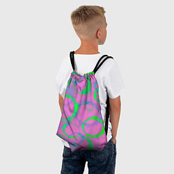Рюкзак-мешок Тай дай розовый с зеленым, цвет: 3D-принт — фото 2