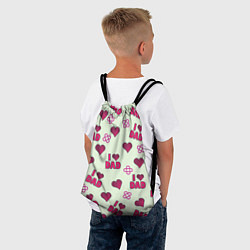 Рюкзак-мешок Я люблю папу - надпись паттерн, цвет: 3D-принт — фото 2