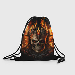 Рюкзак-мешок Лучший огненный череп, цвет: 3D-принт