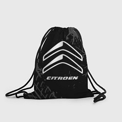 Рюкзак-мешок Citroen speed на темном фоне со следами шин, цвет: 3D-принт