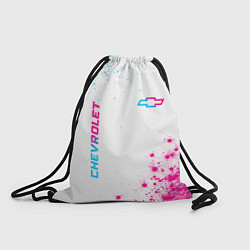 Рюкзак-мешок Chevrolet neon gradient style: надпись, символ, цвет: 3D-принт