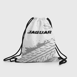 Рюкзак-мешок Jaguar speed на светлом фоне со следами шин: симво, цвет: 3D-принт