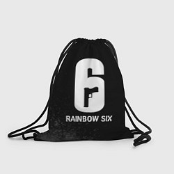 Рюкзак-мешок Rainbow Six glitch на темном фоне, цвет: 3D-принт