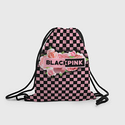 Рюкзак-мешок Blackpink logo roses, цвет: 3D-принт
