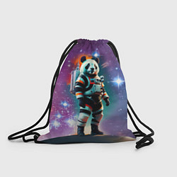 Рюкзак-мешок Панда бравый космонавт - нейросеть, цвет: 3D-принт