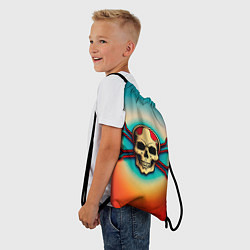 Рюкзак-мешок Красочный веселый роджер, цвет: 3D-принт — фото 2