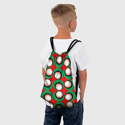 Рюкзак-мешок Орнамент из контрастных кругов, цвет: 3D-принт — фото 2