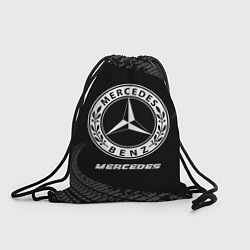 Мешок для обуви Mercedes speed на темном фоне со следами шин