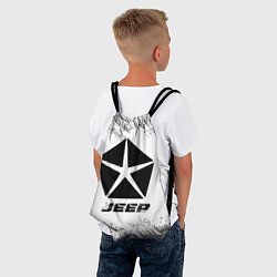 Рюкзак-мешок Jeep speed на светлом фоне со следами шин, цвет: 3D-принт — фото 2