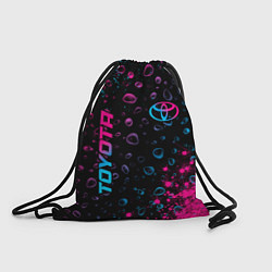 Рюкзак-мешок Toyota - neon gradient: надпись, символ, цвет: 3D-принт