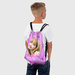 Рюкзак-мешок Blackpink Lisa pink, цвет: 3D-принт — фото 2