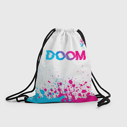 Мешок для обуви Doom neon gradient style: символ сверху