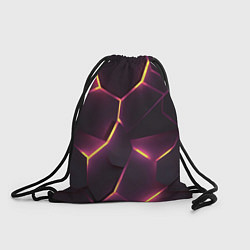 Рюкзак-мешок Пурпурные неоновые плиты, цвет: 3D-принт