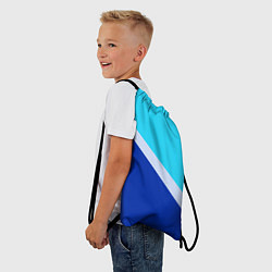 Рюкзак-мешок Двуцветный голубой, цвет: 3D-принт — фото 2