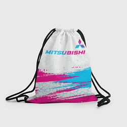 Мешок для обуви Mitsubishi neon gradient style: символ сверху