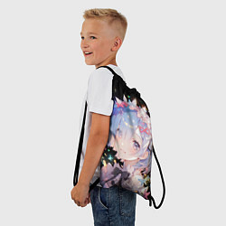 Рюкзак-мешок Рем из ре зеро - аниме, цвет: 3D-принт — фото 2