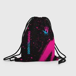 Рюкзак-мешок Death Stranding - neon gradient: надпись, символ, цвет: 3D-принт