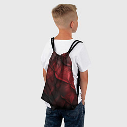 Рюкзак-мешок Black red texture, цвет: 3D-принт — фото 2