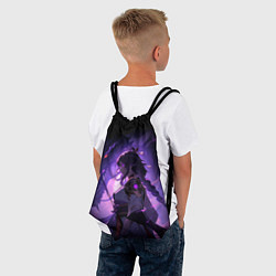 Рюкзак-мешок Мрачный геншин импакт - Raiden, цвет: 3D-принт — фото 2